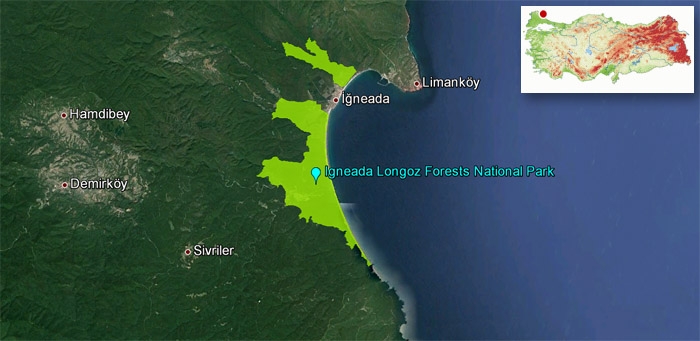 Igneada_Longoz_Forests_National_Park_Map